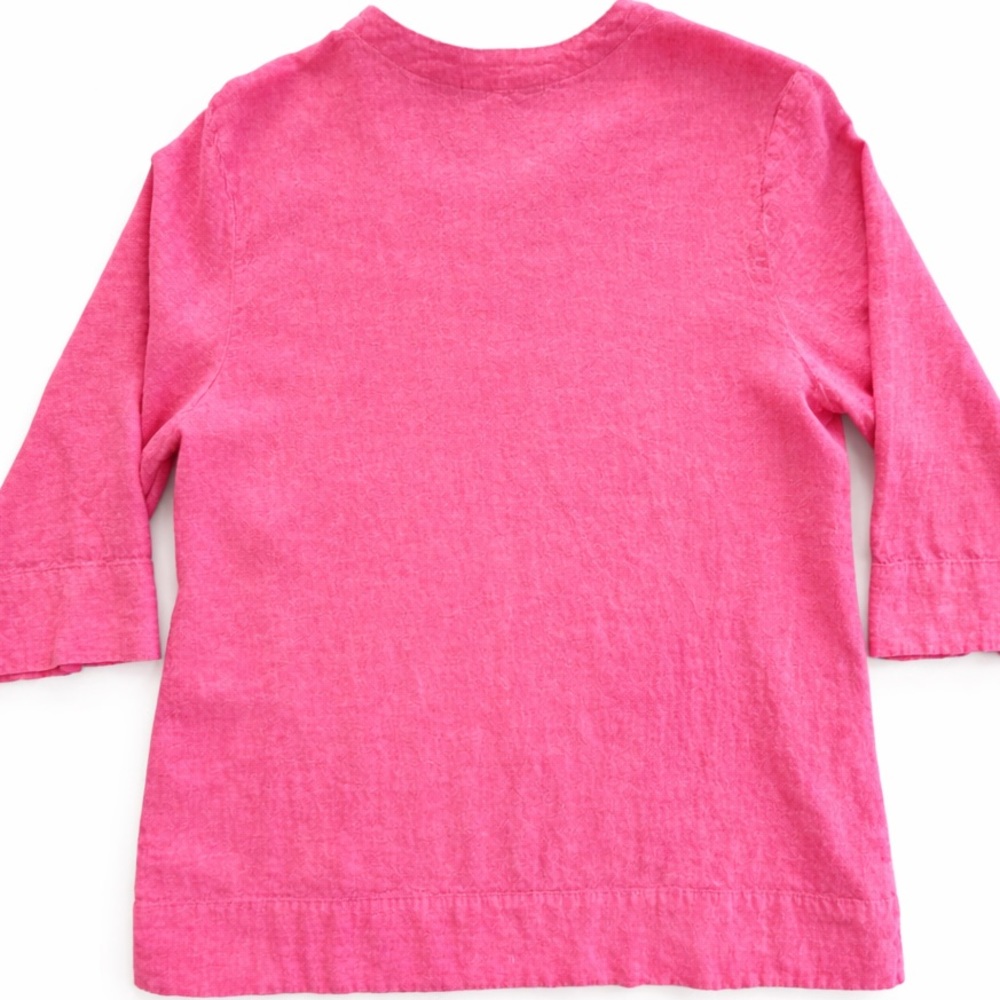 Lands' End Linen Tunic Top pink size L - Picture 6 of 8